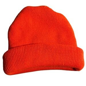 Hot Shot Trophy Gear Blaze Orange Knit Beanie Hunting Safety Watch Cap One Size